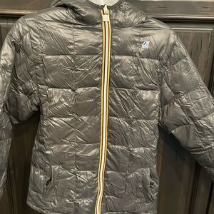 Abercrombie and KWAY girls reversible down coat size 12